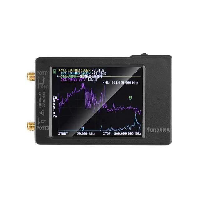 Alt view image 3 of 5 - NanoVNA-H Vector Network Analyzer, 2.8 Inch LCD RF Antenna Analyzer 50KHz-900MHz VNA Tester for SWR, S-Parameter and Impedance Measurement