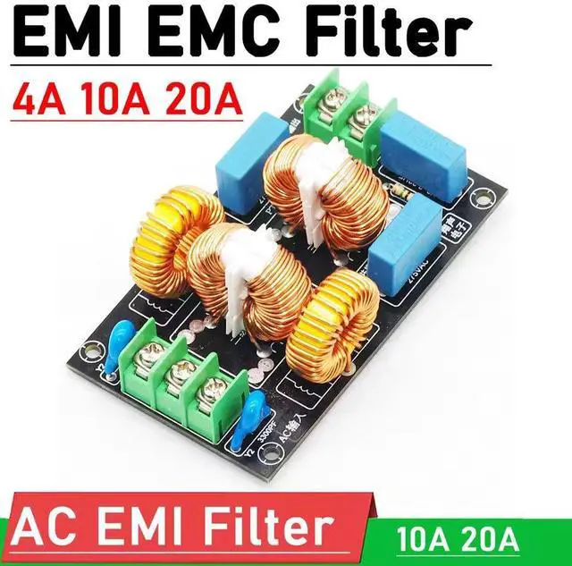 Alt view image 5 of 5 - EMI EMC Power Filter, 3-Stage AC Line Noise Filter with Common Mode and Differential Mode Suppression, High Current Filter for Audio Amplifier
