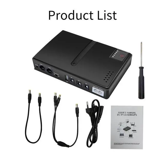 Alt view image 7 of 7 - DC1018L Mini DC UPS Backup Power Supply, 5V 9V 12V 15V 24V Output Uninterruptible Power Adapter for Router, Optical Modem and Network Devices