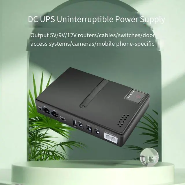 Alt view image 3 of 7 - DC1018L Mini DC UPS Backup Power Supply, 5V 9V 12V 15V 24V Output Uninterruptible Power Adapter for Router, Optical Modem and Network Devices