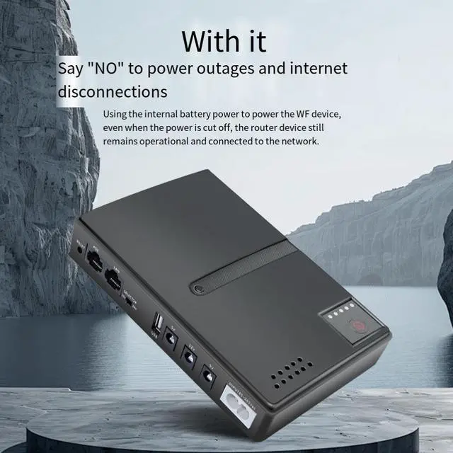Alt view image 4 of 7 - DC1018L Mini DC UPS Backup Power Supply, 5V 9V 12V 15V 24V Output Uninterruptible Power Adapter for Router, Optical Modem and Network Devices
