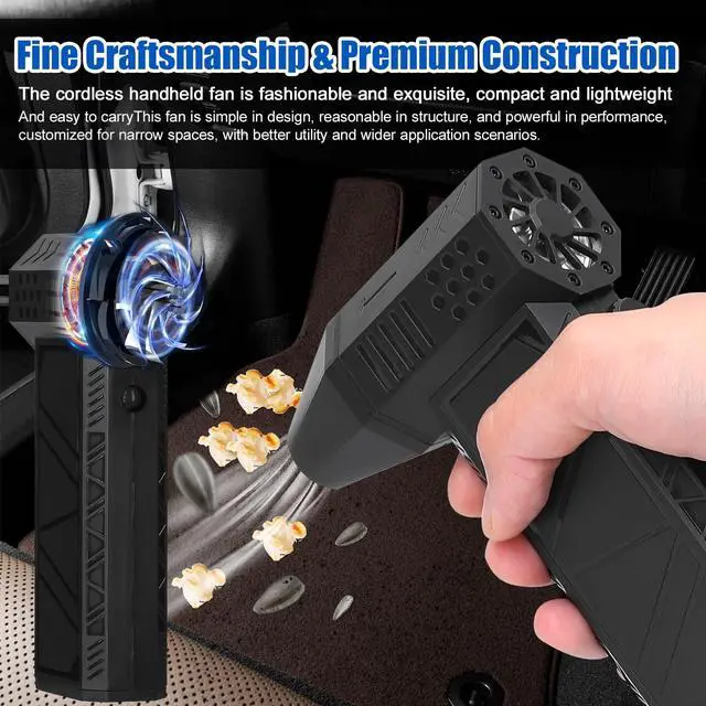 Alt view image 2 of 5 - X6 Ducted Turbo Fan Electric Car Wash Water Blower Brushless Motor Industrial Dust Blower Violent Turbo Fan(Black)