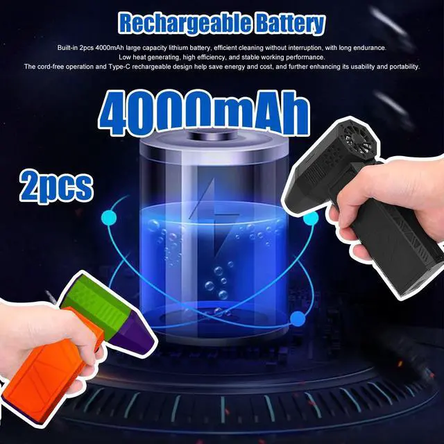 Alt view image 5 of 5 - X6 Ducted Turbo Fan Electric Car Wash Water Blower Brushless Motor Industrial Dust Blower Violent Turbo Fan(Black)