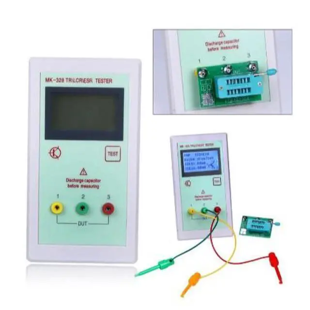 Alt view image 3 of 5 - MK-328 Transistor Tester LCR ESR Meter, Handheld Component Analyzer for NPN PNP MOSFET Diode Capacitor Resistor Inductor with LCD Display & Test Leads