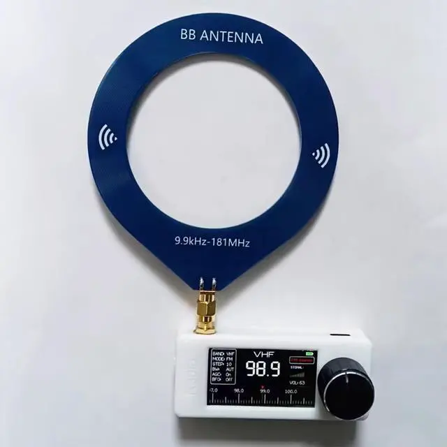 Alt view image 4 of 6 - SI4732 Portable Shortwave Radio Receiver, Pocket-Size AM FM SSB LSB USB Multi-Band Radio 10kHz-180MHz, HF SW MW VHF Full Band Scanner with Loop Antenna and Digital Display(Black)
