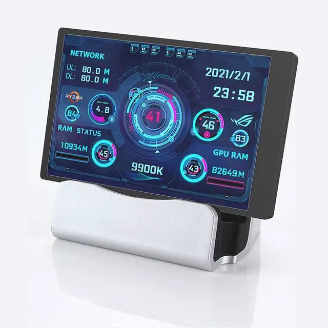 Main image of 3.5 Inch IPS USB Type-C Secondary Display, PC Hardware Monitoring Screen with AIDA64 Support, CPU GPU Temperature Monitor for Computer Case(Black)