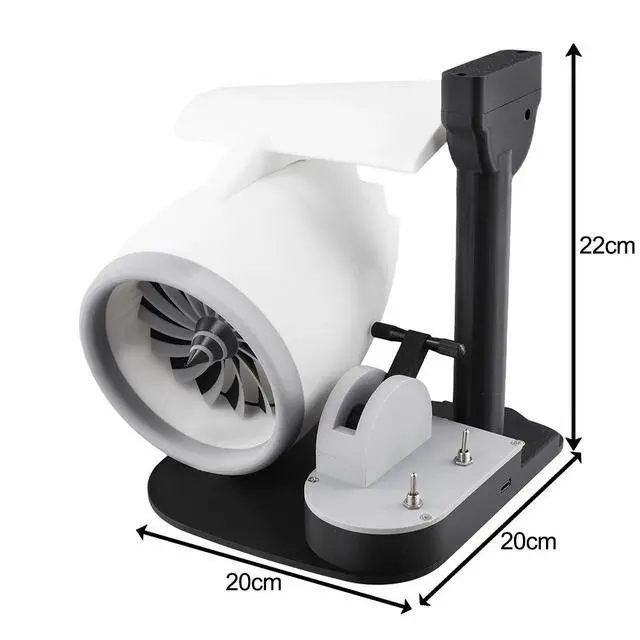 Alt view image 4 of 6 - Jet Engine Desk Fan, Mini Turbo Fan with Mist Spray Humidifier and RGB Flame Light Effect, USB Creative Cooling Fan for Office Gaming Desk