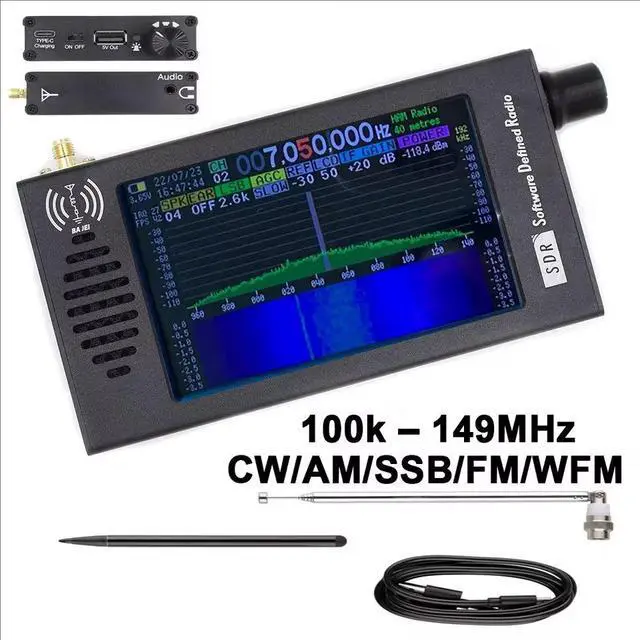 Alt view image 2 of 6 - SDR Radio Receiver with DSP Digital Demodulation, Portable Shortwave AM FM MW SSB LSB USB CW Scanner, HAM Radio Receiver for Hobbyist and Signal Monitoring