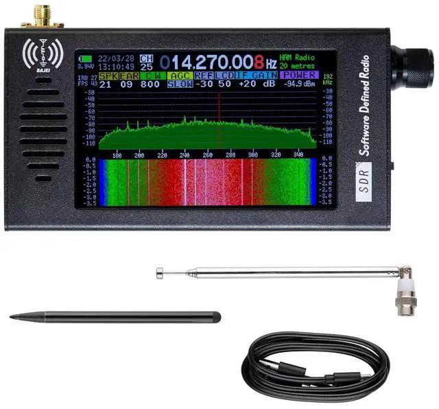 Main image of SDR Radio Receiver with DSP Digital Demodulation, Portable Shortwave AM FM MW SSB LSB USB CW Scanner, HAM Radio Receiver for Hobbyist and Signal Monitoring