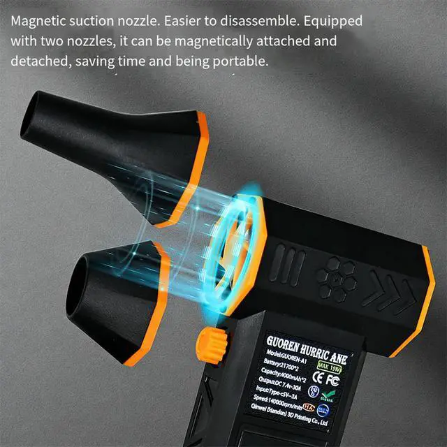 Alt view image 2 of 6 - X50 Turbo Jet Fan, High Speed Brushless Ducted Air Blower, Portable Electric Air Duster with Powerful Wind for PC Cleaning, Car and Outdoor Use