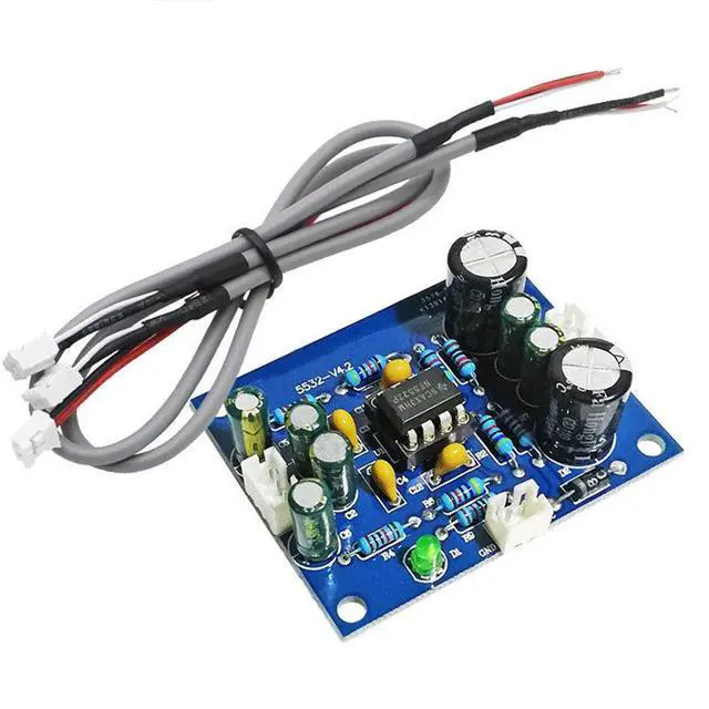 Alt view image 4 of 5 - NE5532 HiFi Stereo Preamplifier Board, Replaceable Op Amp Audio Preamp Module, Single DC 9V-24V Power Supply, Dual Channel Preamp for DIY Headphone Amp and Audio Mixer