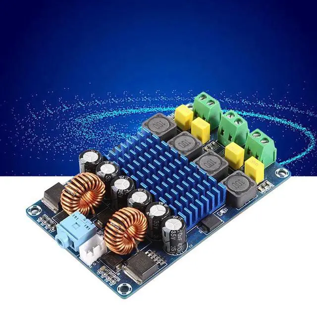 Alt view image 4 of 5 - XH-M642 TPA3116D2 Digital Power Amplifier Board, Auto Boost HiFi Stereo Amplifier Module Dual Channel 12V 100W Class D Audio Amplifier PCB Board
