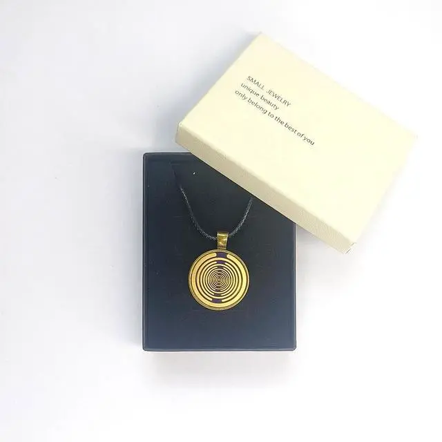 Alt view image 2 of 4 - MWO Multi-Wave Oscillator Pendant, Polarized Light Disc Necklace, Pure Copper Gold Plated Energy Jewelry Pendant for Men and Women(Gold)