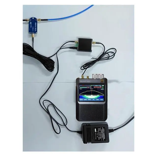 Alt view image 3 of 7 - Active Mini Magnetic Loop Antenna, 50kHz-500MHz Wideband Small Loop Antenna with Amplifier Board, Broadband RF Receiving Antenna Module