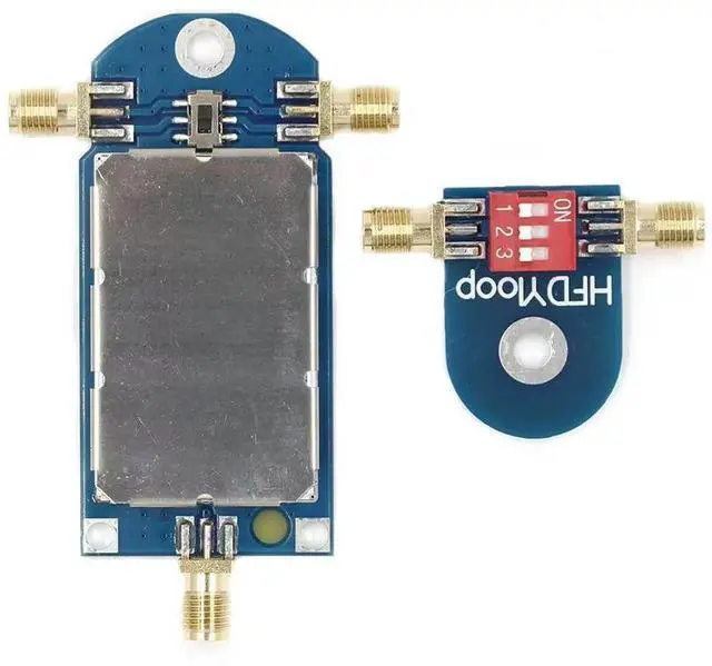 Main image of Active Mini Magnetic Loop Antenna, 50kHz-500MHz Wideband Small Loop Antenna with Amplifier Board, Broadband RF Receiving Antenna Module
