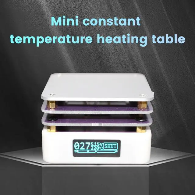 Alt view image 5 of 7 - 65W PD Mini Soldering Hot Plate, USB Type-C Temperature Controlled Preheater with LED Display, Reflow Soldering Heating Plate for PCB Repair and Electronics DIY