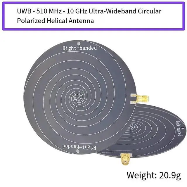 Alt view image 2 of 6 - High-Frequency RFID 0.5110GHz Ultra-Wideband Circularly Polarized Antenna Equiangular Spiral Antenna, Left-Hand / Right-Hand Circular Polarization