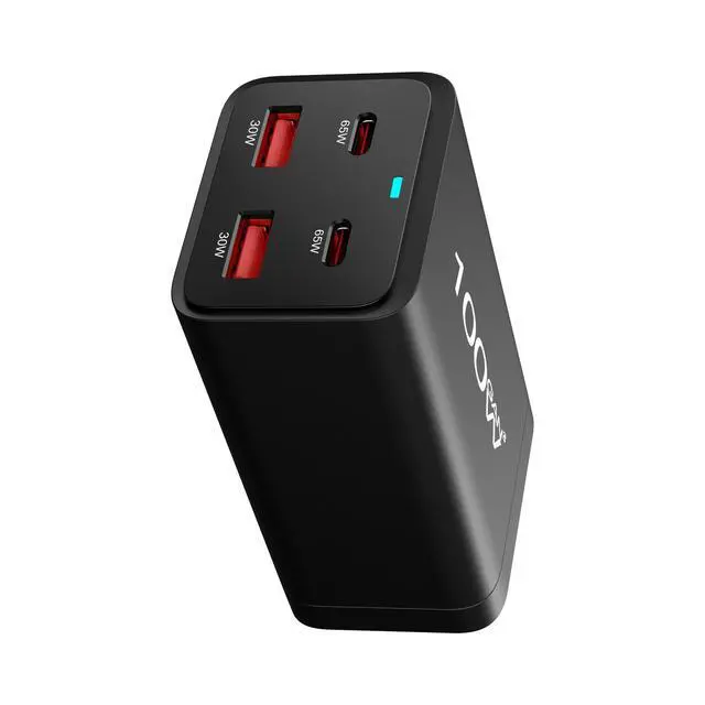 Alt view image 7 of 7 - 100W GaN PD Charger, 2A2C Desktop Charger, 100W Multi-Function Power Adapter with USB C Fast Charging for Laptop, Phone and Multiple Devices