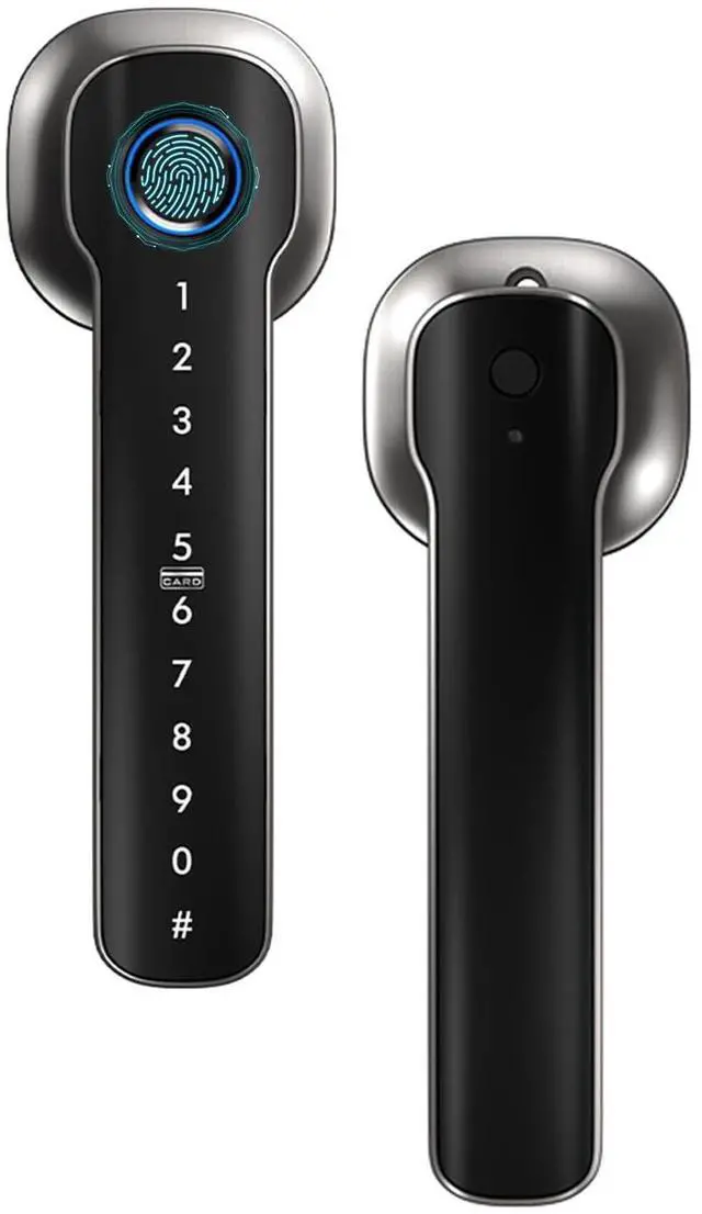 Main image of Smart Fingerprint Door Lock with APP Remote Management, Keyless Electronic Password Lock, Biometric Security Entry Lock for Home Apartment Office (Nickel)