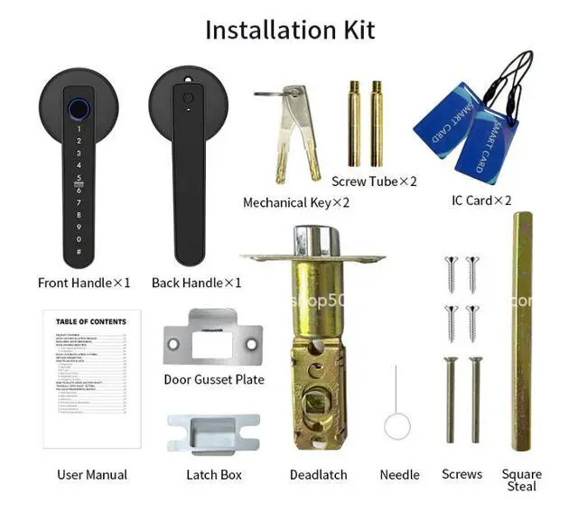 Alt view image 7 of 7 - Smart Fingerprint Door Lock with APP Remote Management, Keyless Electronic Password Lock, Biometric Security Entry Lock for Home Apartment Office (Nickel)