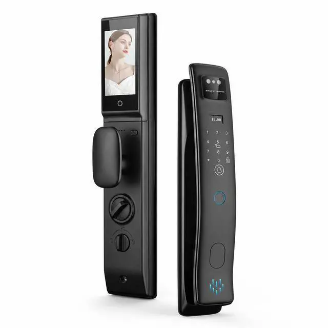 Main image of WiFi Smart Lock with Camera Video Doorbell, 8-in-1 Keyless Deadbolt | Digital Lock for Front Door, Fingerprint Lock with Keypad, Voice & Remote Control, Palm Vein & Face Recognition Access