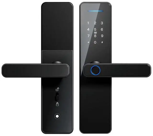 Main image of Smart Door Lock, Smart Door Lock Biometric Fingerprint, Smart Entry Home Handle App Unlock Digital Smart Lock