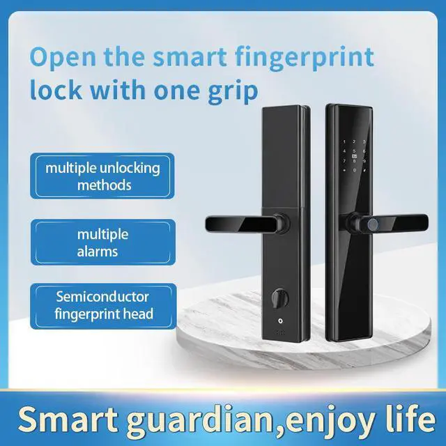 Alt view image 7 of 7 - S819-2 Tuya WiFi Smart Door Lock with Fingerprint, Password & RFID Card Access, Electronic Smart Lock for Home Security