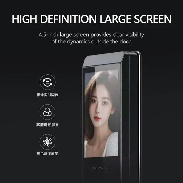 Alt view image 7 of 7 - Tuya Smart Indoor Door Lock with One-Touch Handle, Fingerprint, Password & RFID Card Access, WiFi Enabled Electronic Smart Lock for Home and Office