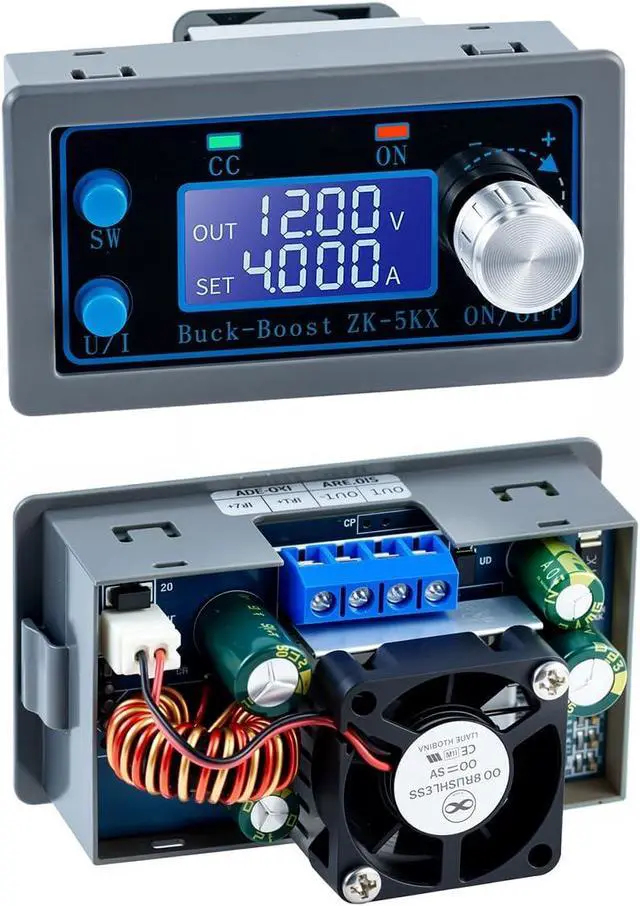 Alt view image 7 of 7 - ZK-5KX Automatic voltage regulation adjustable power supply with 5A/80W, featuring digital display, constant voltage and constant current, and programmable stable voltage regulation module board