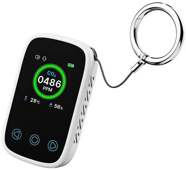 Main image of Mini CO2 Detector Portable Air Quality Monitor for Home Outdoor Use, with Temperature & Humidity Sensor, Carbon Dioxide Tester