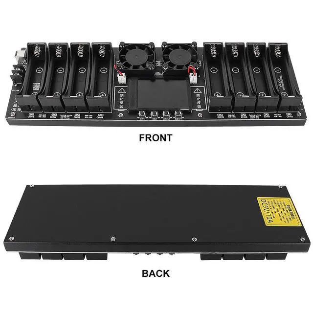 Alt view image 3 of 7 - 8 Channel 18650 Battery Capacity Tester, Automatic Charge Discharge Module with Internal Resistance Test for Flat Top Batteries, Type-C Powered Lithium Battery Analyzer