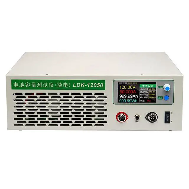 Alt view image 2 of 6 - 6000W 50A High-Current Battery Load Tester, 120V Discharge Capacity Tester for Lithium/LiFePO4/Lead-Acid Battery Packs, Aging Detection & Capacity Analyzer