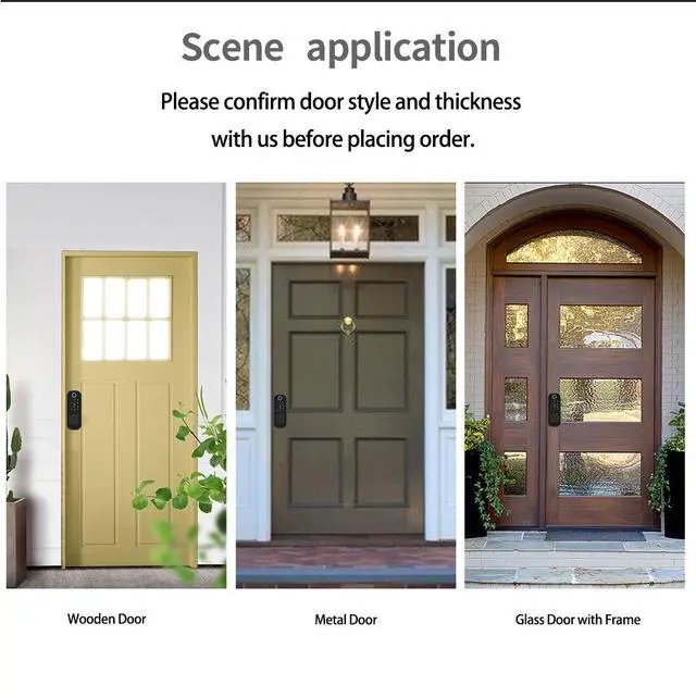 Alt view image 7 of 7 - Smart Fingerprint Door Lock for Front Door Electronic Keyless Keypad Entry Door Lock with 6 Ways Unlock 110 Groups Fingerprint and 400 Groups Password Storage APP Control BT Safety Lock