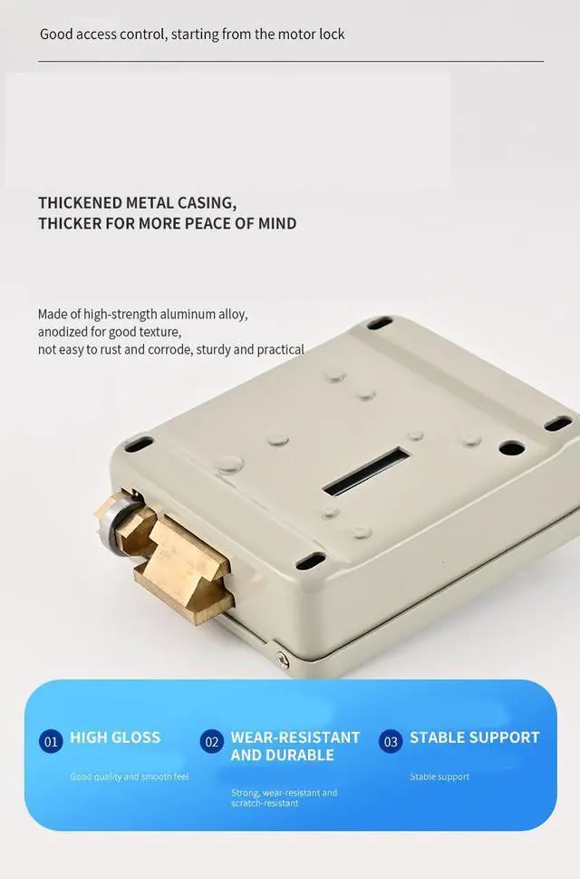 Alt view image 2 of 7 - Smart Electric Gate Door Lock Secure Electric Metallic Lock Electronic Door Lock Door Access Control for Home Office Apartment Warehouse