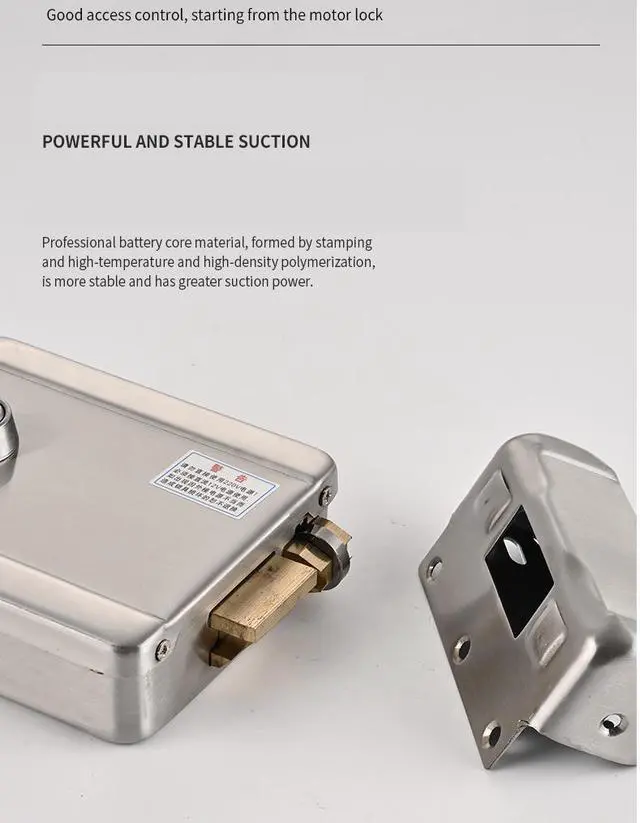 Alt view image 3 of 7 - Smart Electric Gate Door Lock Secure Electric Metallic Lock Electronic Door Lock Door Access Control for Home Office Apartment Warehouse