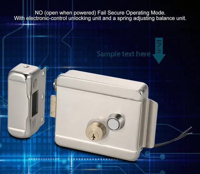 Alt view image 4 of 7 - Smart Electric Gate Door Lock Secure Electric Metallic Lock Electronic Door Lock Door Access Control for Home Office Apartment Warehouse