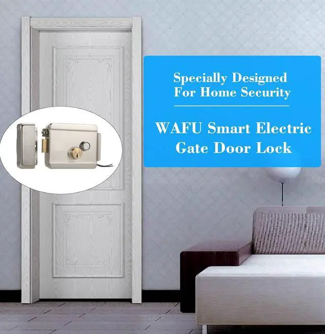 Alt view image 6 of 7 - Smart Electric Gate Door Lock Secure Electric Metallic Lock Electronic Door Lock Door Access Control for Home Office Apartment Warehouse