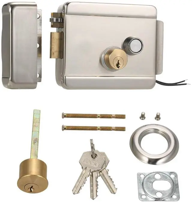 Alt view image 7 of 7 - Smart Electric Gate Door Lock Secure Electric Metallic Lock Electronic Door Lock Door Access Control for Home Office Apartment Warehouse