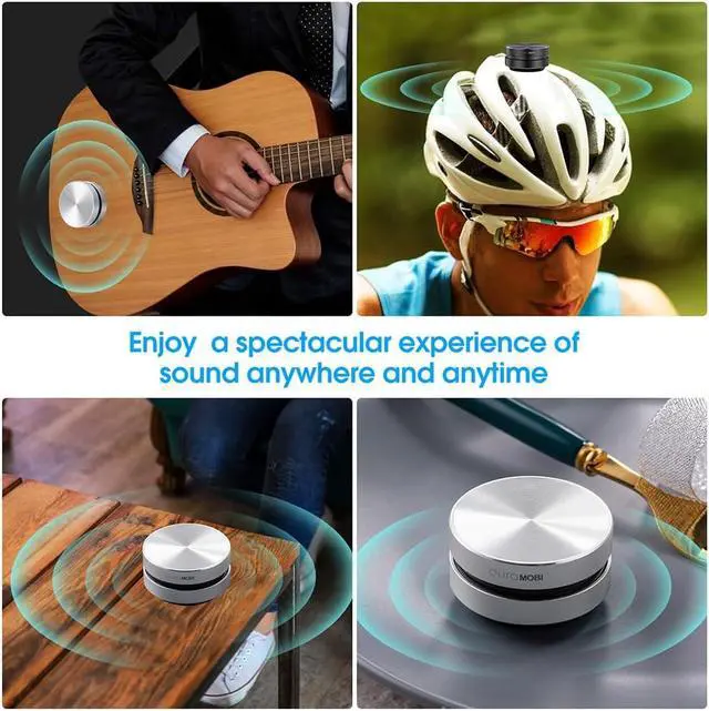 Alt view image 2 of 5 - Wirelessly BT Mini Speaker Bone Conduction Portable Wireless Speaker Stereo Bass Sound Creative Portable Speaker Mini Size Music Player Built-in Mic Sound Box(Red)