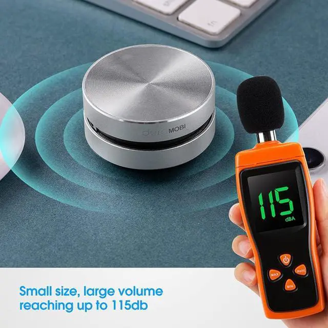 Alt view image 7 of 7 - Wirelessly BT Mini Speaker Bone Conduction Portable Wireless Speaker Stereo Bass Sound Creative Portable Speaker Mini Size Music Player Built-in Mic Sound Box (Silver)