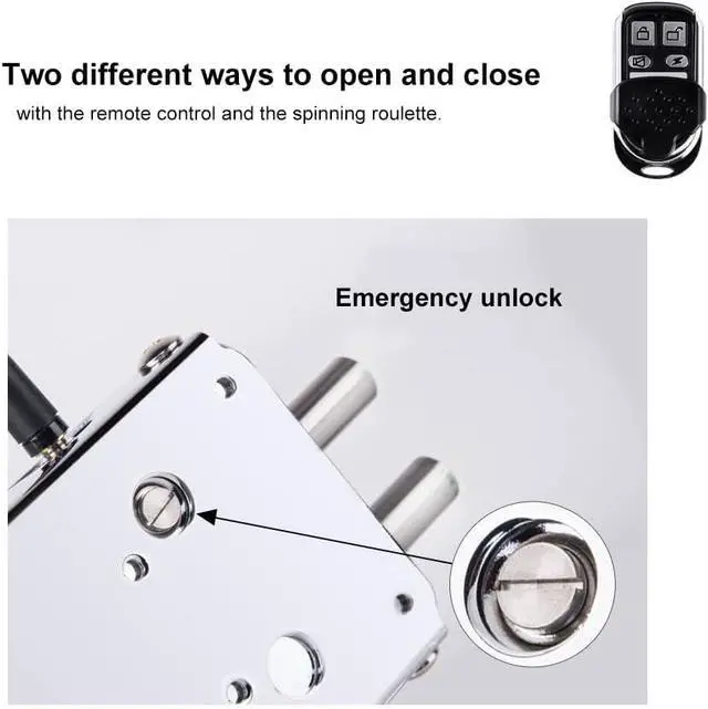 Alt view image 5 of 7 - Electronic Intelligent Home Door Lock Kit, Smart Wireless Anti-Theft Home Security Keyless Deadbolt Access Control System Remote Control