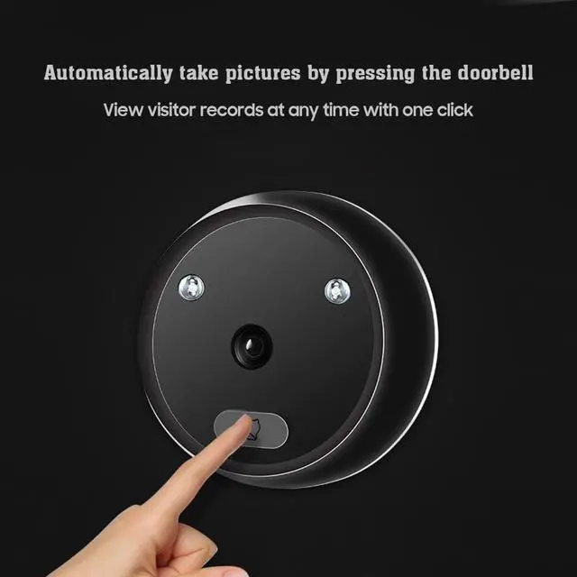 Alt view image 2 of 7 - 2.4 Inch LCD Screen Digital Video Doorbell, 120 Degree Eye Electronic Peephole Doorbell, Monitor Door Viewer Peephole Camera with Night Vision/Photo/Wide Viewing Angle/Battery Powered/TF Card