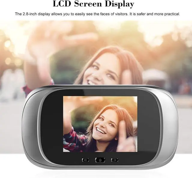 Alt view image 5 of 7 - 2.8inch LCD Digital Door Viewer Peephole Door Camera Video Doorbell Kit Digital Door Monitoring with Night Vision/Photo Shooting/Built-in Memory/Wide Viewing Angle