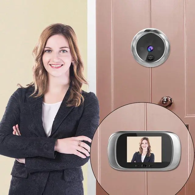 Alt view image 4 of 7 - 2.8inch LCD Digital Door Viewer Peephole Door Camera Video Doorbell Kit Digital Door Monitoring with Night Vision/Photo Shooting/Built-in Memory/Wide Viewing Angle