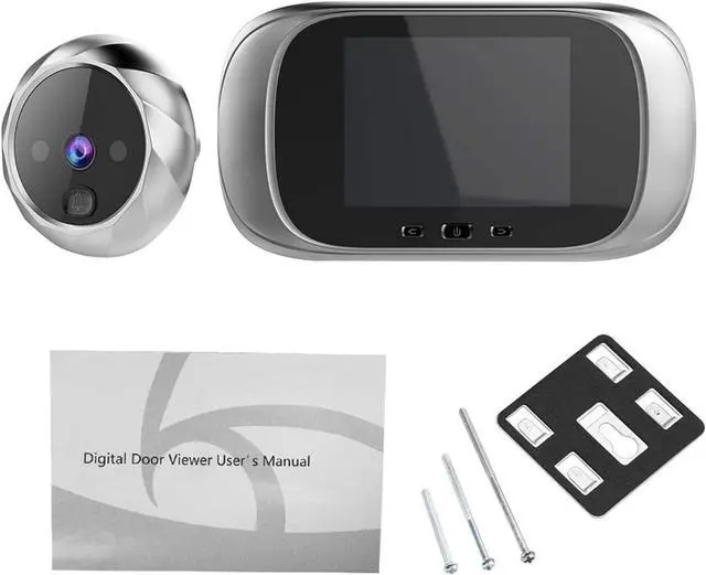 Alt view image 7 of 7 - 2.8inch LCD Digital Door Viewer Peephole Door Camera Video Doorbell Kit Digital Door Monitoring with Night Vision/Photo Shooting/Built-in Memory/Wide Viewing Angle