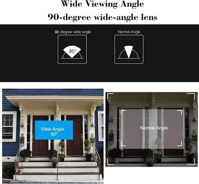 Alt view image 4 of 7 - 2.8inch LCD Digital Door Viewer Peephole Door Camera Video Doorbell Kit Digital Door Monitoring with Night Vision/Photo Shooting/Built-in Memory/Wide Viewing Angle (Gold)