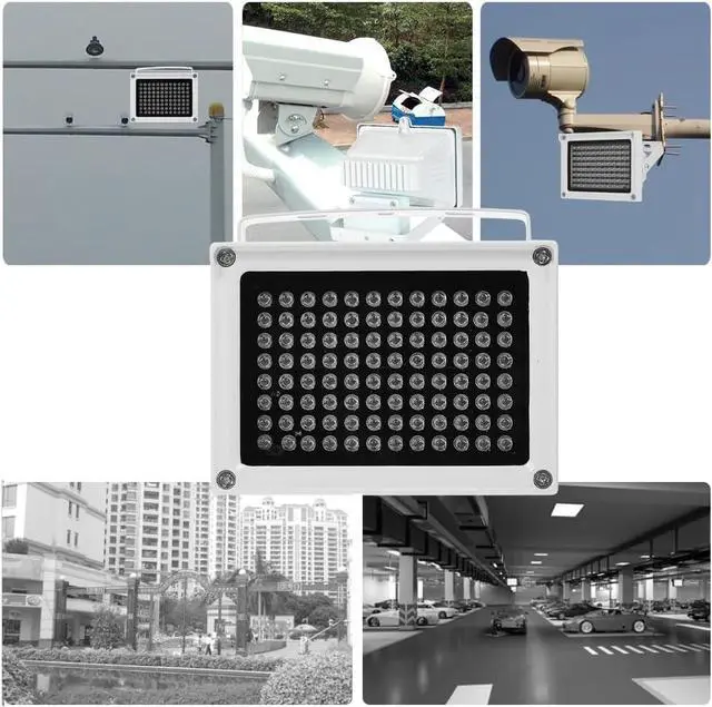 Alt view image 5 of 7 - 96 LEDs IR Illuminator Array Infrared Lamps Night Vision Outdoor Waterproof for CCTV Security Camera 12V power supply