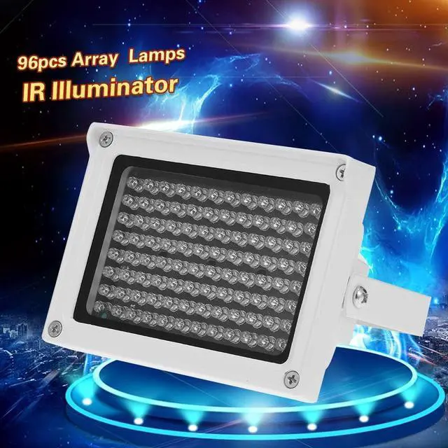 Alt view image 3 of 7 - 96 LEDs IR Illuminator Array Infrared Lamps Night Vision Outdoor Waterproof for CCTV Security Camera 12V power supply