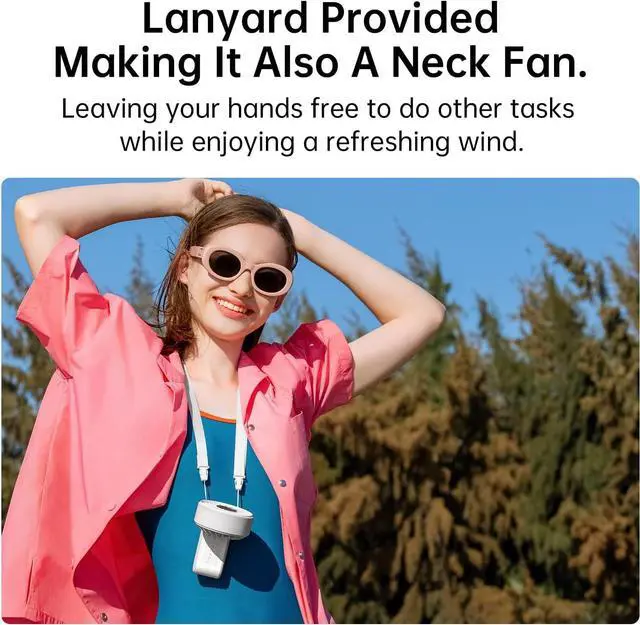 Alt view image 7 of 7 - Portable Handheld Fan Life7: 3-in-1 Hand, Desk & Neck Fan-Black | 19.5H Max Cooling, 5-Speed, LED Display, 5000mAh Rechargeable,USB Foldable Fan for Travel/Concerts/Cruise/Sports Events/Gifts Grey