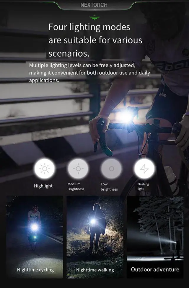 Alt view image 5 of 7 - NEXTORCH P80 Rechargeable Flashlight, High Output LED Tactical Flashlight, Outdoor Camping Torch with Type-C Charging for Hiking, Security, Emergency Rescue